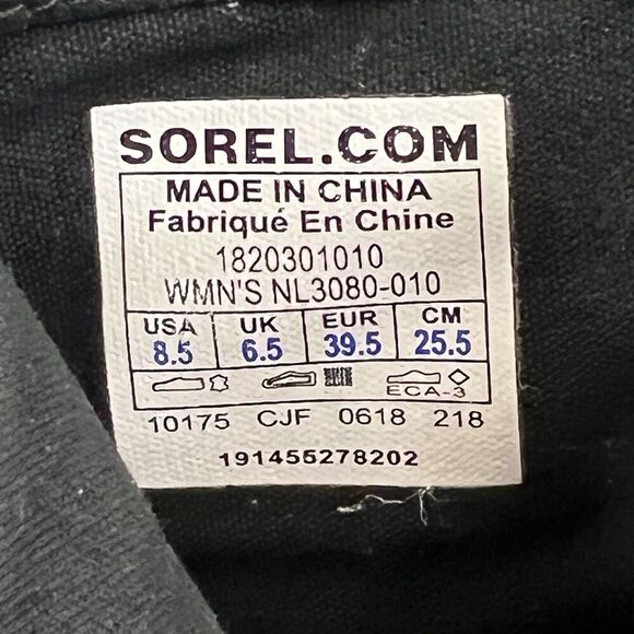 Sorel Lolla Buckle Ankle Boots Women's Size 8.5 Black Suede Booties - Picture 8 of 8